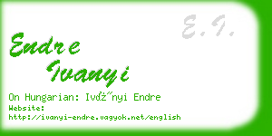endre ivanyi business card